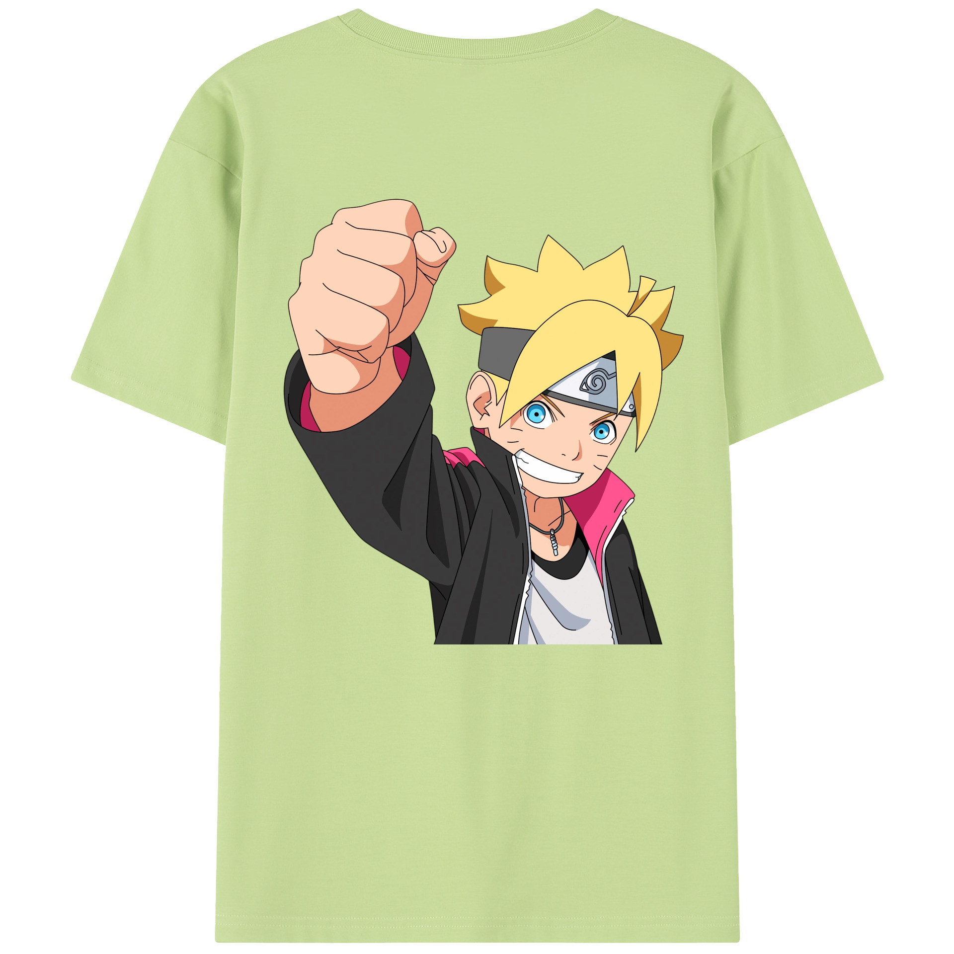 （画像用） NARUTO -ナルト- うずまき ボルト Uzumaki Boruto 綿100％半袖Tシャツ（背面プリント）